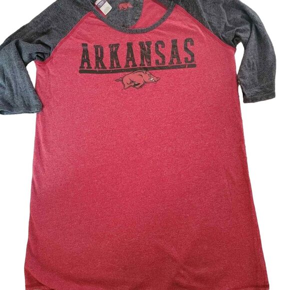 EUC Arkansas Razorback pajama pullover‎ Size Large Sooie Pig Hog U of A College - Picture 1 of 10